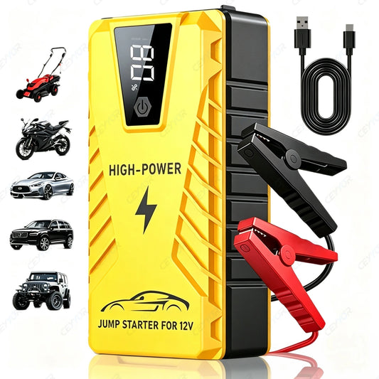 CEYYOR Jump Starter Power Bank suitable for 6.0L Petrol/4.0L Diesel Car. 3IN1 jump starter for 12V Truck/Motorcycle/SUV