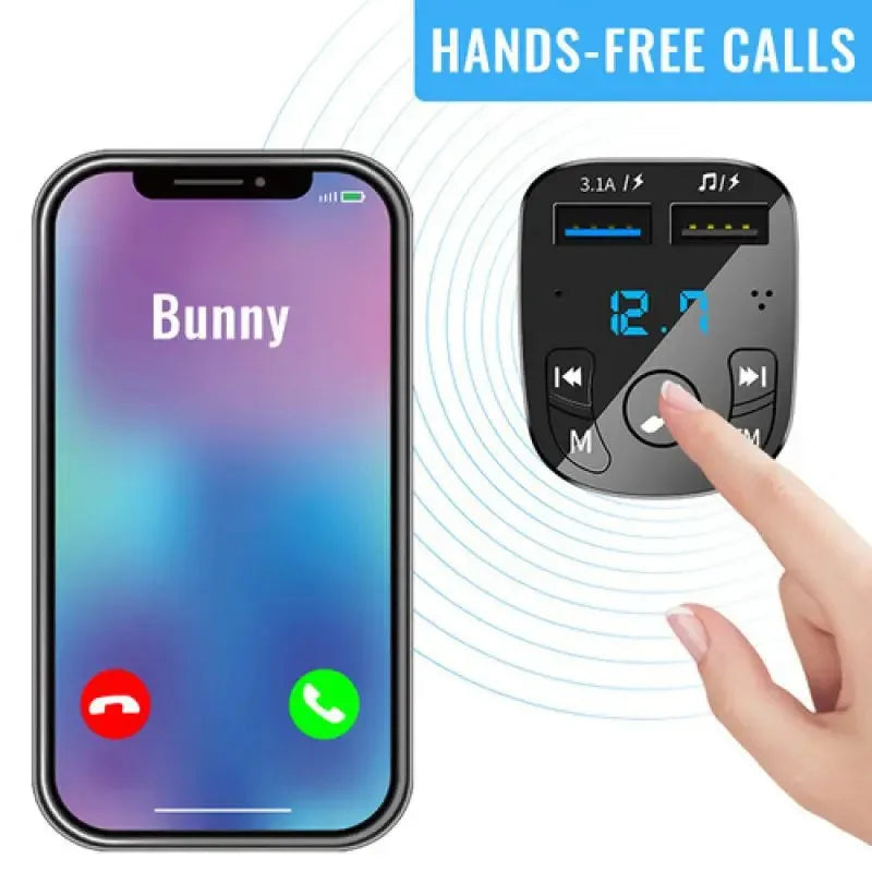 1/3/6pcs Car Mp3 Player Dual USB Fast Charger FM Receiver Bluetooth Compatible 5.0 FM Transmitter USB Flash Drive Plug Car Kit