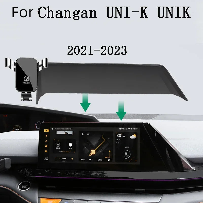 Car Phone Holder For Changan UNI-K UNIK 2022 2023 Car Styling Bracket GPS Stand Rotatable Support Mobile Accessories