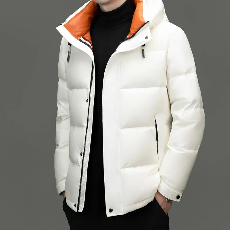 New arrival winter jacket 90% white duck down jackets men,mens thicken warm parkas winter down coat,autumn hooded parkas men
