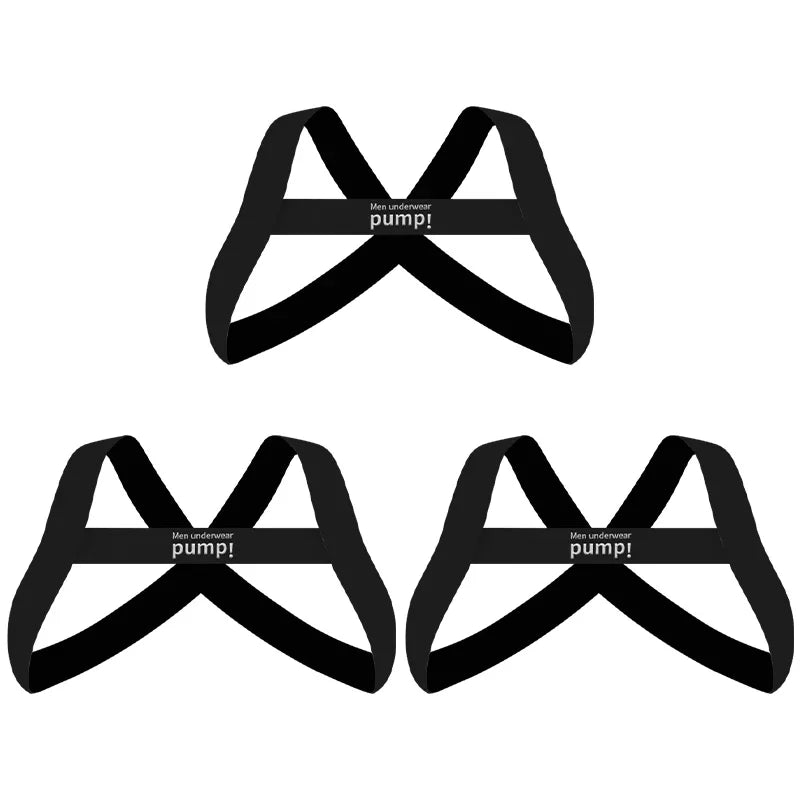Chest Straps Men's Sexy Elastic Breast Belt Chest Bondage Muscle High Stretch Shoulder Straps Sports Fitness Club Party Costume