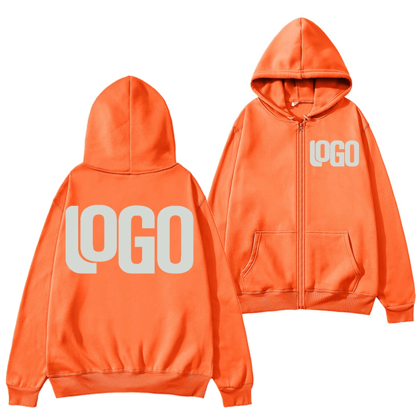 Zipper Hooded Cardigan Sweatshirt Jacket, New Fashion, Anytime, Anywhere Design Brand Logo/Custom Image Replication
