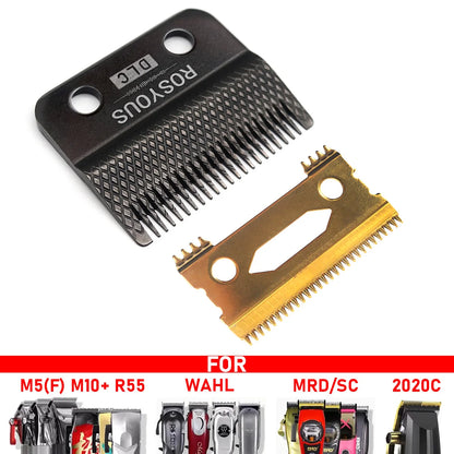 For ROSYOUS RSpro-202 Professional Hair Trimmer Machine Accessories DLC Coating Blade Replacement Original T-Blade Zero Gapped