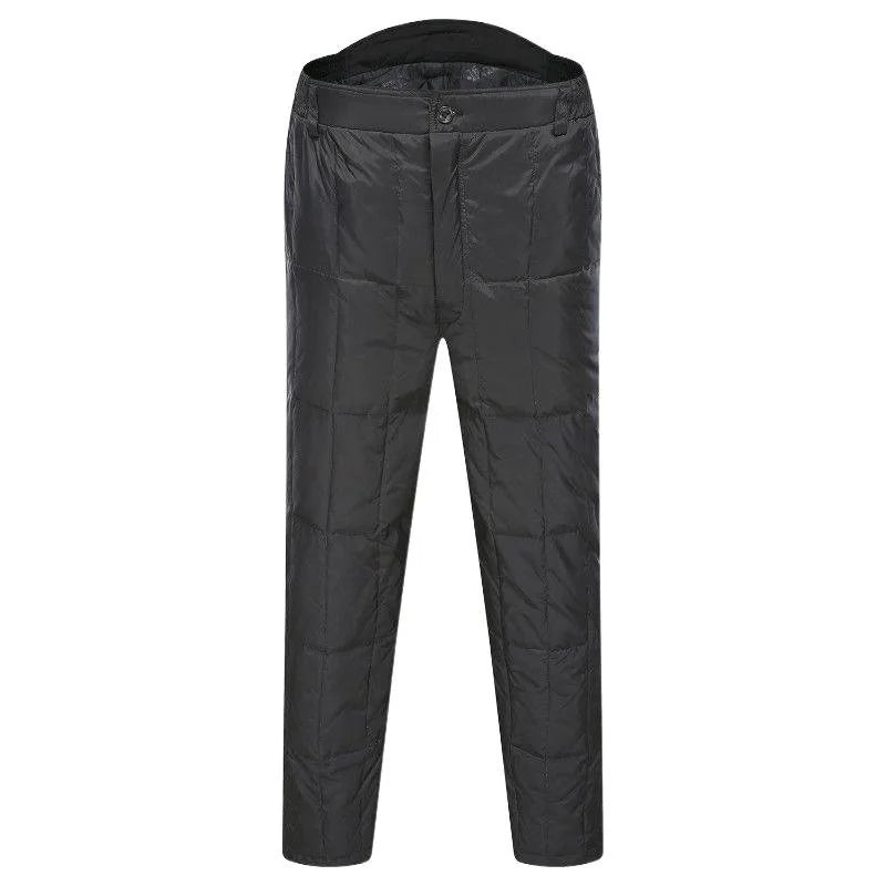 Men White Duck Down Pants Waterproof Winter Windproof Pant Man Run Sports Fitness Trousers Warm Breathable Male Pants