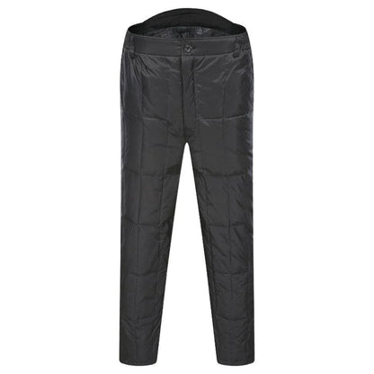 Men White Duck Down Pants Waterproof Winter Windproof Pant Man Run Sports Fitness Trousers Warm Breathable Male Pants