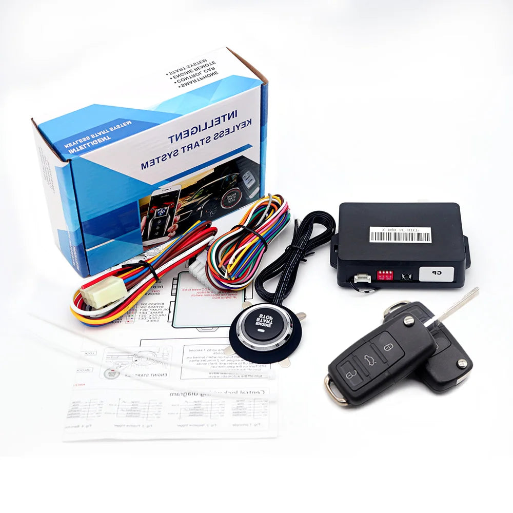 Start button system Car alarm with autostart Universal central locking Remote starter kit Automotive start stop For Toyota/Audi