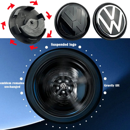 4pcs 56mm 65mm VW floating Car Wheel Center Caps Hubcap Cover for VW Jetta MK5 Golf Passat styling CC Golf 3B7601171 1J0601171