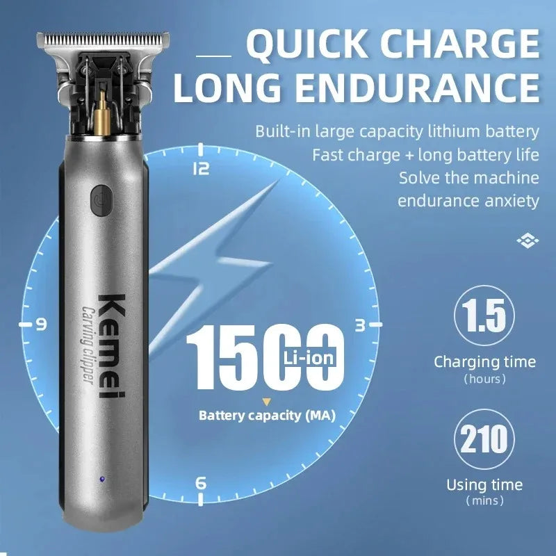 KEMEI KM-1757 Professional Electric Hair Trimmer For Men Cordless Beard And Hair Clipper Hair Cutter Machine Rechargeable Set