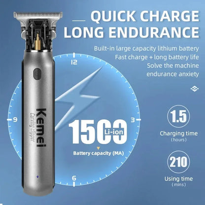 KEMEI KM-1757 Professional Electric Hair Trimmer For Men Cordless Beard And Hair Clipper Hair Cutter Machine Rechargeable Set
