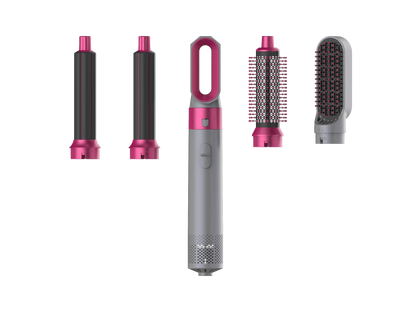 5 in 1  Low Noise Hair Styler  Professional  Hair Curling Straightening  Hair Drying  Hot Air Brushes 1000W