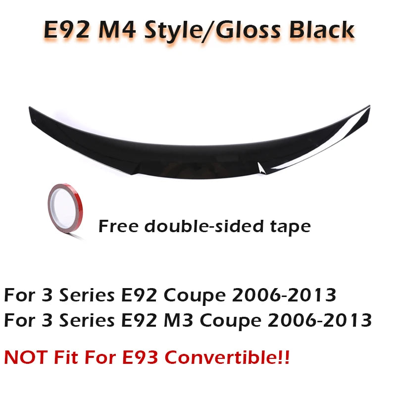 Rear Trunk Spoiler Wing Carbon Fiber M3 M4 MP PSM Style For BMW 3 Series E92 Coupe E93 Convertible M3 2006 -2014 320 325 328 330