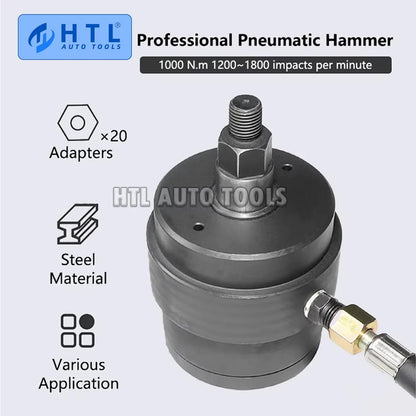 Universal Pneumatic Diesel Fuel Injector Puller Tool Kit Injector Remover Extractor with Impact Air Tool for Benz Diesel Engine