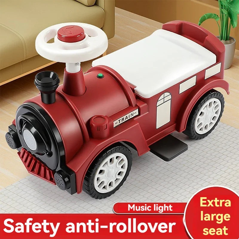Ride on Toys for Kids Ride On Train with Lights & Music Retro Balance Bike Balance Car Toy Birthday Gift for Toddlers Boys Girls
