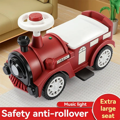 Ride on Toys for Kids Ride On Train with Lights & Music Retro Balance Bike Balance Car Toy Birthday Gift for Toddlers Boys Girls