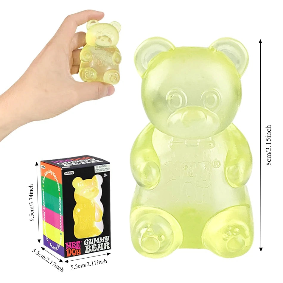 Schylling Needoh Bear Squishy Fidget Toy Stress & Anxiety Relief Helps Improve Focus Perfect For Birthday Gifts & Desk Decor