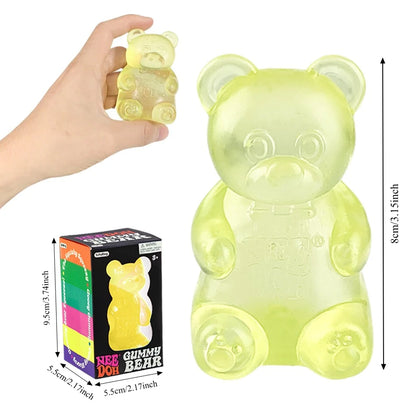 Schylling Needoh Bear Squishy Fidget Toy Stress & Anxiety Relief Helps Improve Focus Perfect For Birthday Gifts & Desk Decor