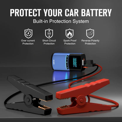 BUVAYE Car Jump Starter 150PSI Air Pump 2000A Jump Starter Car Battery Starter Jumper Car Starter Tire Compressor Powerbank