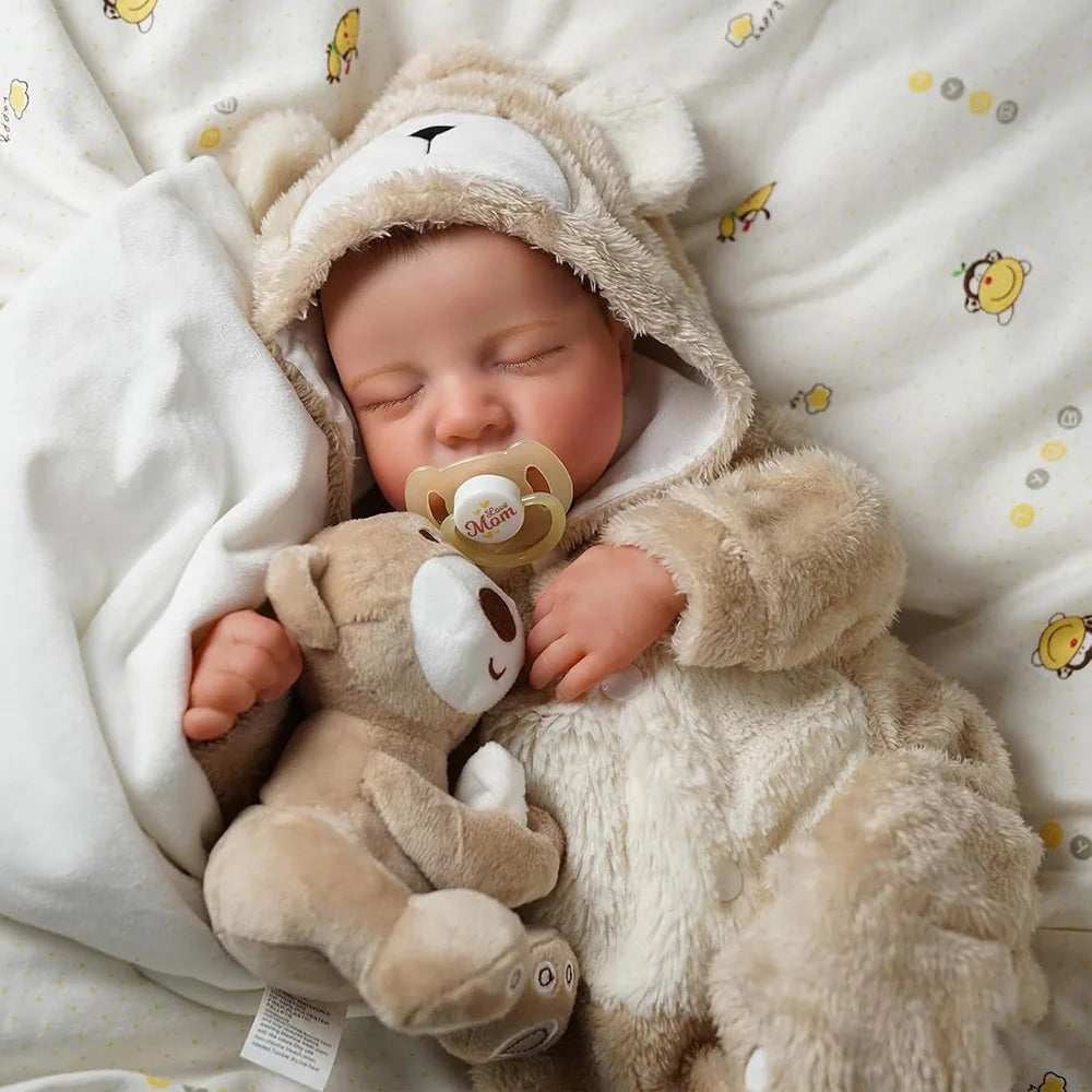 48cm Reborn Baby Dolls Realistic Full Body Silicone Vinyl Alive Sleeping Doll Like Real Already Lifelike Painted Toddler Toys