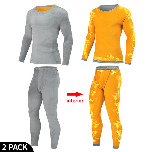 2-piece Autumn And Winter Gold Velvet Thick Casual Warm Underwear Set Cold Resistant And Warm Round Neck Top Elastic Waist Pants