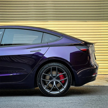 Metallic Midnight Purple Car Sticker Color Change Vinyl Film PET Bubble Free Wrapping Car Accessories Auto Self Adhesive Decals