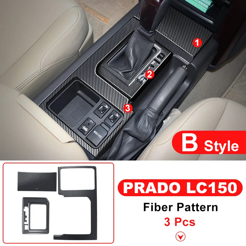 For 2010-2017 Right Rudder Car Toyota Land Cruiser Prado 150 Stainless Steel Panel Gearbox Cover Lc150 J150 Interior Accessories