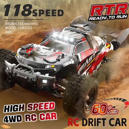 New SG118 1:18 High Speed Drift Racing 60KM/H Or 35KM/H Brushless Motor 4WD RC Car LED Lights Off Road Cars Toys for Kid Gifts