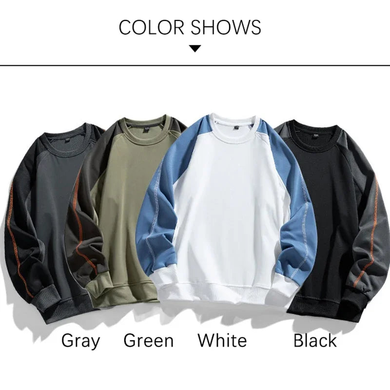 TFETTERS Brand 2026 Sweatshirts for Male Long Sleeve Loose O Neck Fashion Casual Pullover Man Motion Oversize Winter Clothing