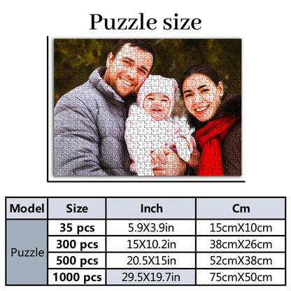 35/300/500/1000pcs Personalized Custom Photo Puzzle family photo For Festivals Parties Weddings Birthdays Holidays