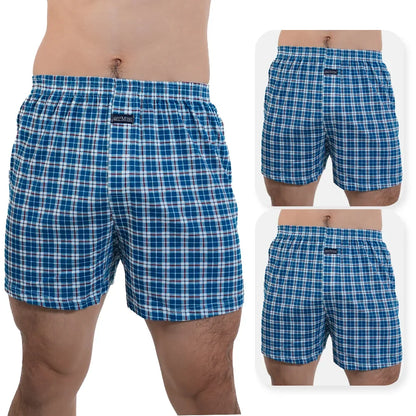 3pcs Mens High Waist Boxers Briefs 100% Cotton Plus Size Sleepwear Elastic Waistband Lounge ARO Pants Home Wear Comfort 50-140kg