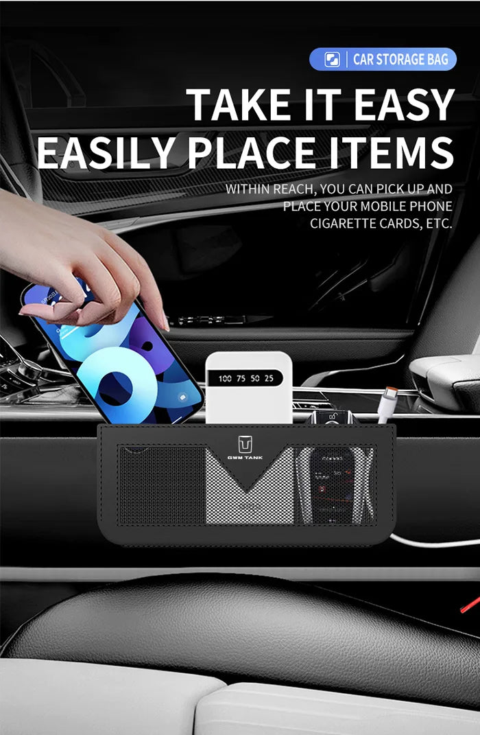 GWN TANK 300 500 Hybrid 400 700 Key Cover Accessories Car Seat Side Pocket Organizer Purse Bag Car Interior