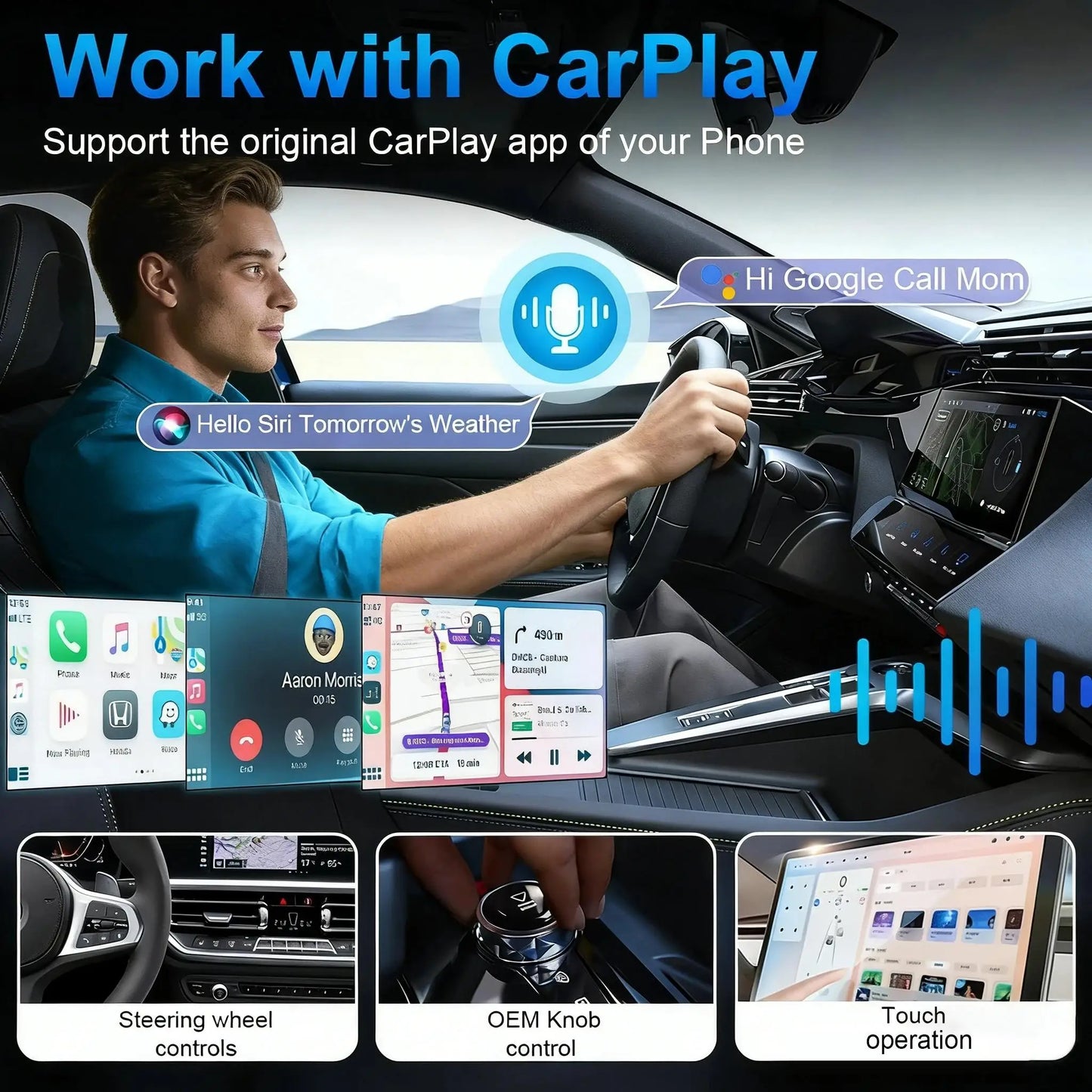 TrolinkTek 4 in1 Wireless CarPlay Adapter Car Intelligent System Android Auto Connect Airplay Mirror Link Screen Fast Connect