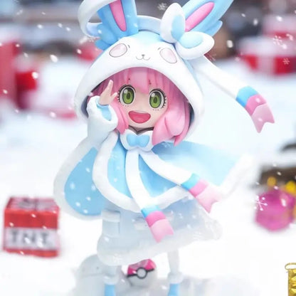 Spy X Family Anya Forger Sylveon Cos Figure 19cm Kawaii Cartoon Character Doll Ornaments Children S Toy Gifts Collectible Model
