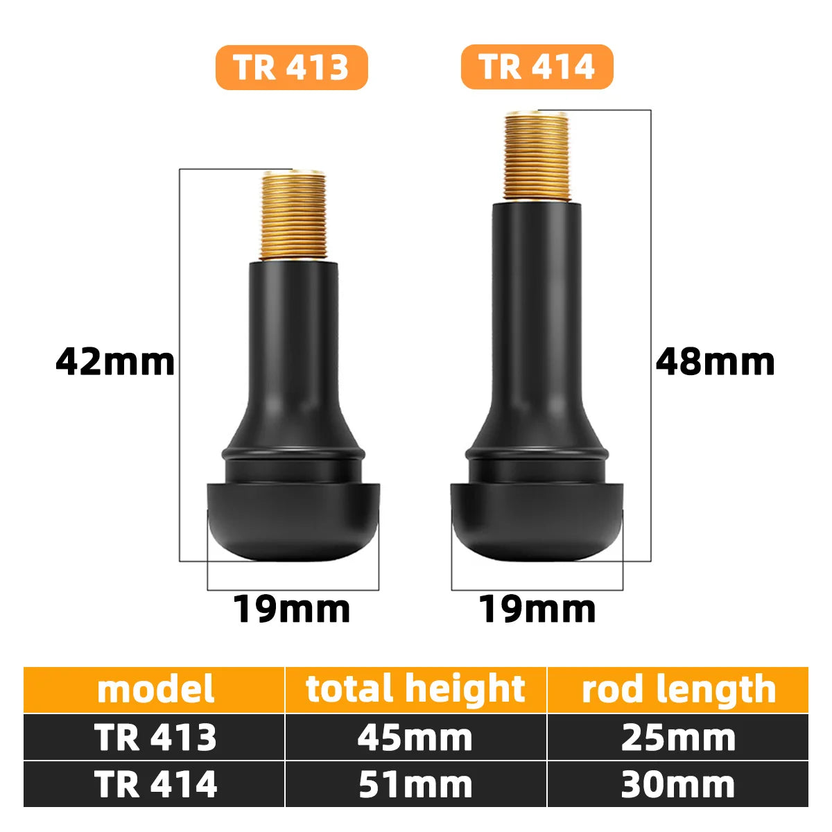 4/8/10/24pcs Tr414 Black Rubber Snap In Tire Valve Insert Rubber Tire Valve Core Replacement Standard Vehicle Tubeless Wheel Rim