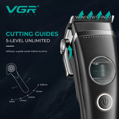 VGR Trimmer Professional Hair Clippers Rechargeable Trimmer Electric Hair Clippers Adjustable Hair Clipper Trimmer for Men V-880