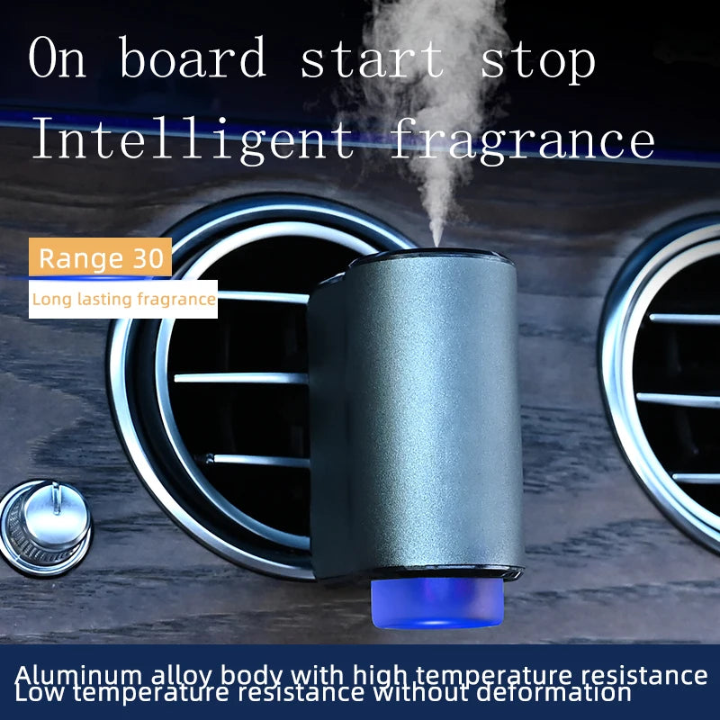 Smart Car Air Freshener Diffuser, Three Adjustable Modes, Intelligent Car Aroma Diffuser with 3pcs Essential Oil