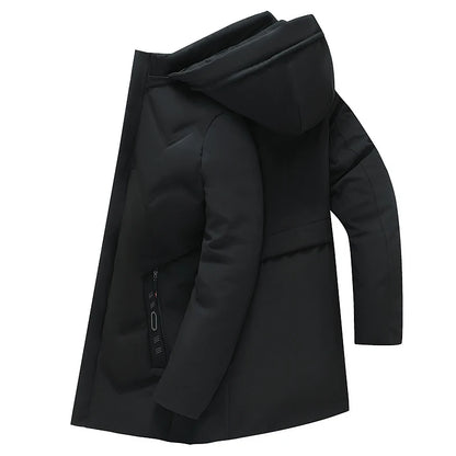 Top Grade Designer New Brand Men Parka Jacket Thick Casual Fashion Windbreaker Hooded Bubble Coats Long Mens Clothes 2025