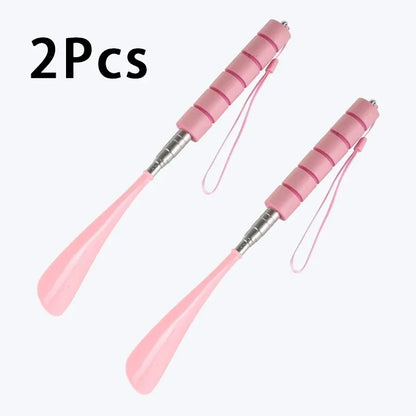 Best-Selling Stretchable Long Shoehorn 30cm-71cm Metal Shoehorn Pregnant Women And The Elderly Shoe Spoon Without Bending Shoes