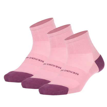 ZEALWOOD Merino Wool Running Socks Men Women No Show/Ankle/Crew Anti-blister Cushion Athletic Socks Ultra-Light Tennis 1/3 Pairs