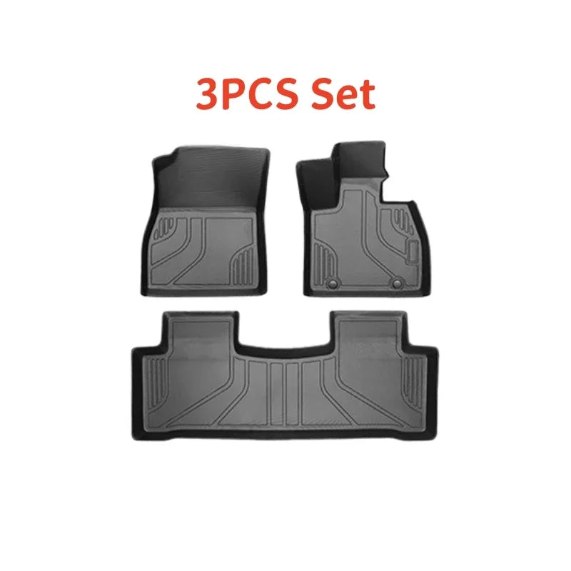 For BYD SEALION 7 2024 2025 TPE Car Floor Mats (Only RHD), All Weather Waterproof Backrest  Trunk  Frunk