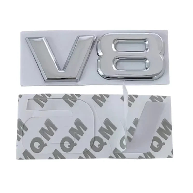 3D Metal V6 V8 Logo Universal Car Fender Emblem Badge Trunk Decal Stikcer For Toyota Land Cruiser VW Audi BENZ JEEP Accessories