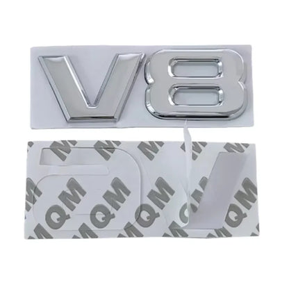 3D Metal V6 V8 Logo Universal Car Fender Emblem Badge Trunk Decal Stikcer For Toyota Land Cruiser VW Audi BENZ JEEP Accessories