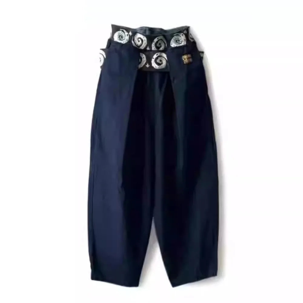 Kapitalvintage Hirata Kazuhiro Totem Cotton Whirlpool Elastic Waist Loose Men's and Women's Velcro Jeans