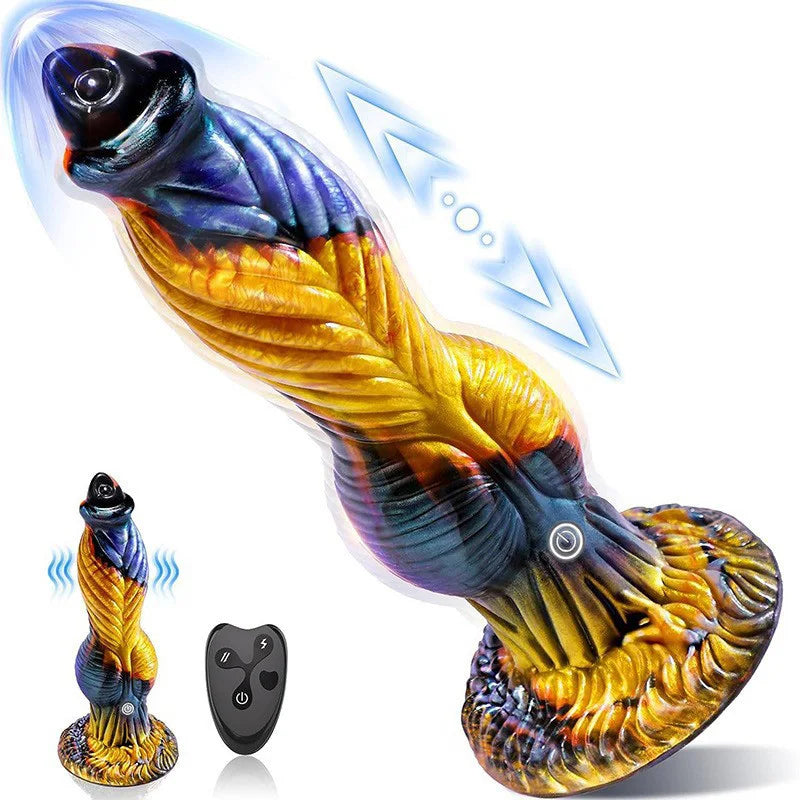 Thrusting Dragon Dildo Vibrator Sex Toys 10" 4IN1 Monster Remote Control Thick Dildo Suction Cup Dildo Anal Toys Adult Product