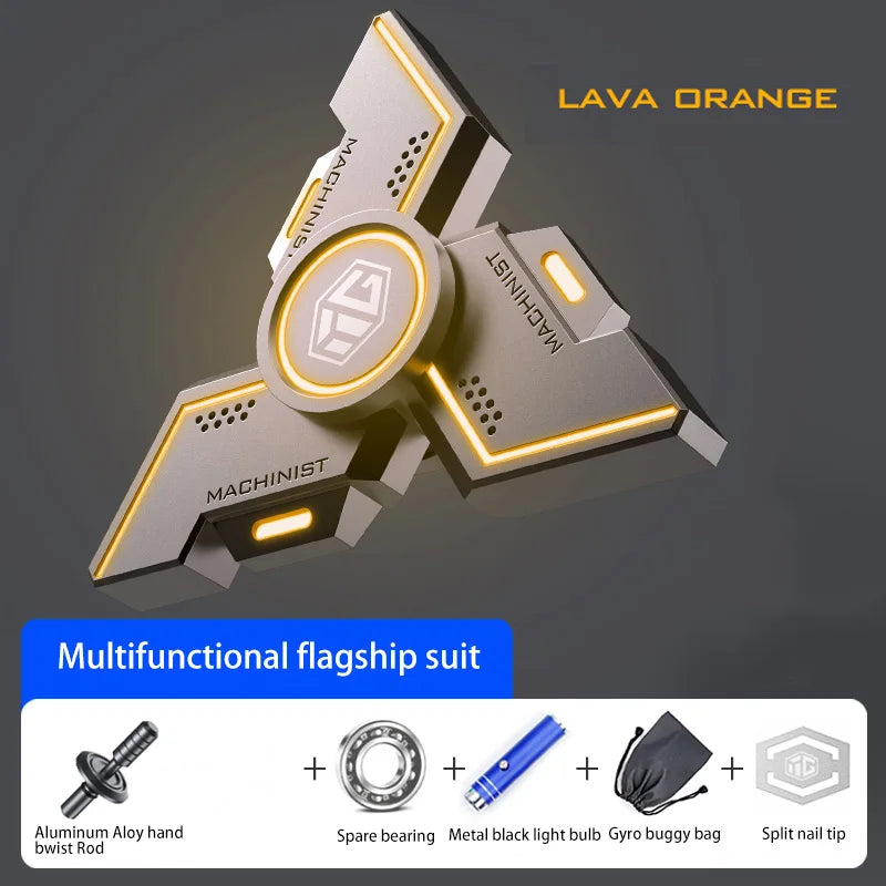 User Stress Anxiety ADHD Relief Figets Toy Fidget Spinner Metal Alloy Gyro Luminous Hand Stress Relief Toy Boy Adults Gifts