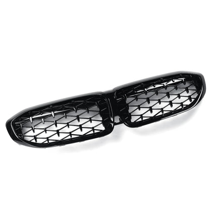 Diamond Style Front Kidney Grill Grille Gloss Black For BMW 3 Series G20 G21 2019-2020 Meteor Diamond Grille 51138072085