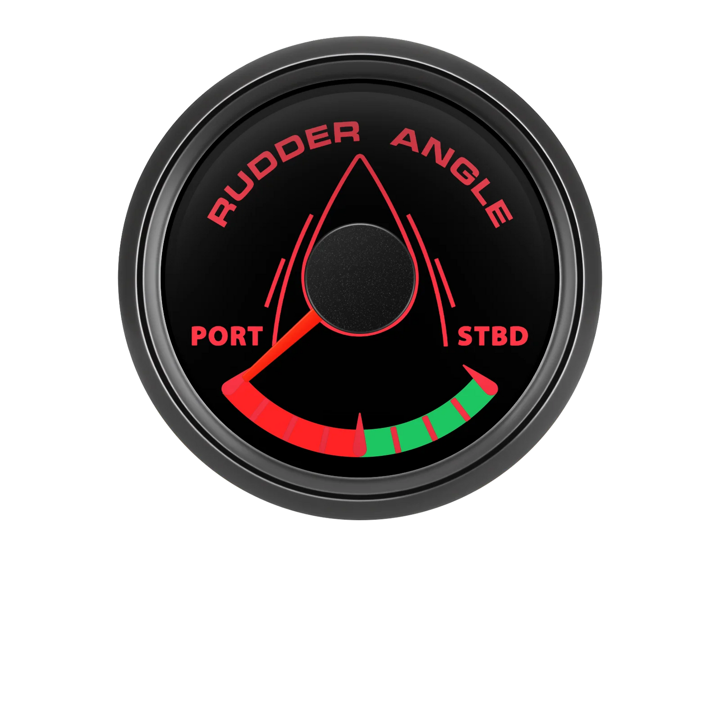 52MM Rudder Angle Indicator with 8 colors backlight Waterproof Rudder Position Gauge with Sensor 0-190ohm for Boat Yacht Marine