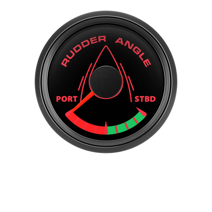 52MM Rudder Angle Indicator with 8 colors backlight Waterproof Rudder Position Gauge with Sensor 0-190ohm for Boat Yacht Marine