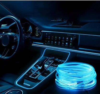 Car Interior Ambient LED Light Strip 2/3/4/5M RGB  Invisible USB Fiber Optic Atmosphere Lamp Support APP Control