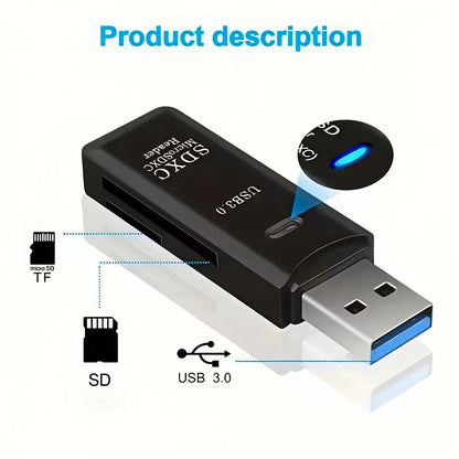2 in 1 USB 3.0 Card Reader Micro TF sd card Reader usb adapter High Speed Cardreader TF Memory card For PC Laptop Accessories