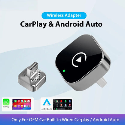 2026 New Wireless Car Adapter, Auto Connect for iPhone & Android, 5GHz WiFi